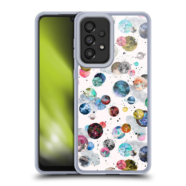 Ninola Colourful Patterns Space Planets White Soft Gel Case for Samsung Galaxy A33 5G (2022)