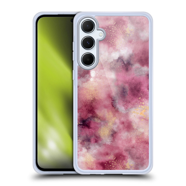 Ninola Colourful Patterns Pink Marble Soft Gel Case for Samsung Galaxy A55 5G