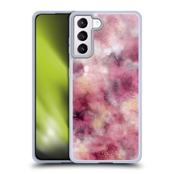 Ninola Colourful Patterns Pink Marble Soft Gel Case for Samsung Galaxy S21+ 5G