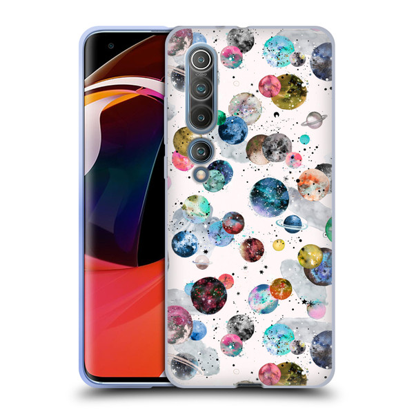 Ninola Colourful Patterns Space Planets White Soft Gel Case for Xiaomi Mi 10 5G / Mi 10 Pro 5G