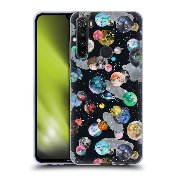Ninola Colourful Patterns Space Planets Black Soft Gel Case for Xiaomi Redmi Note 8T