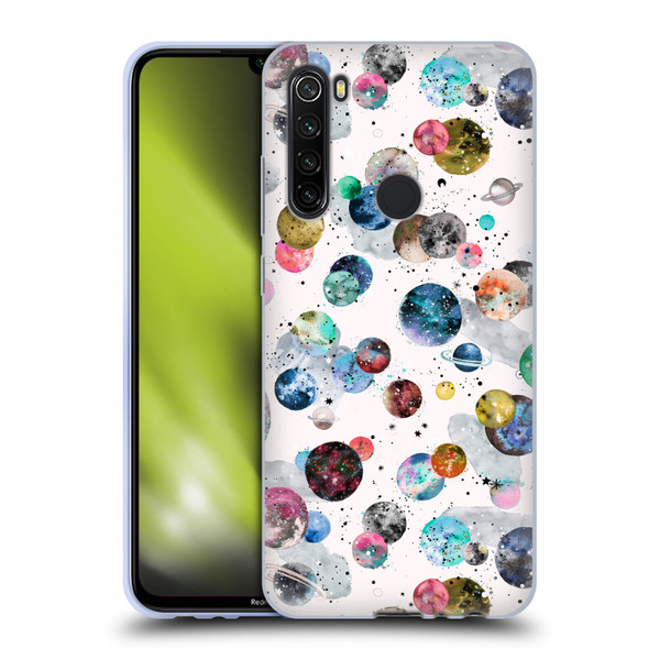 Ninola Colourful Patterns Space Planets White Soft Gel Case for Xiaomi Redmi Note 8T