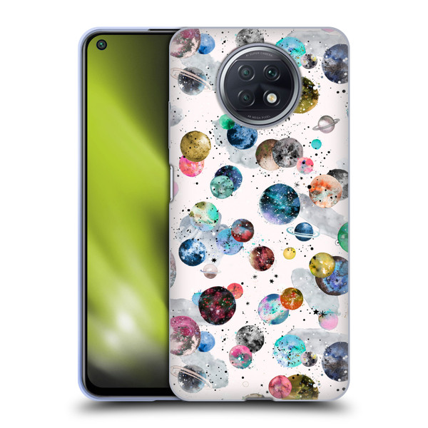 Ninola Colourful Patterns Space Planets White Soft Gel Case for Xiaomi Redmi Note 9T 5G