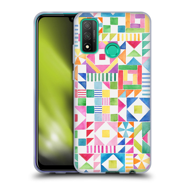 Ninola Colourful Prints Geometric Patchwork Soft Gel Case for Huawei P Smart (2020)