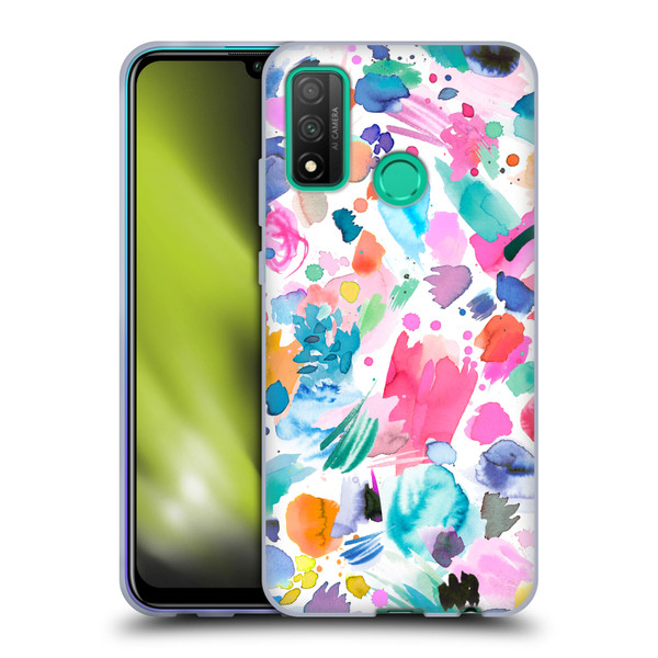 Ninola Colourful Prints Pink Scribbles Soft Gel Case for Huawei P Smart (2020)