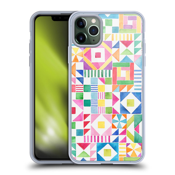 Ninola Colourful Prints Geometric Patchwork Soft Gel Case for Apple iPhone 11 Pro Max