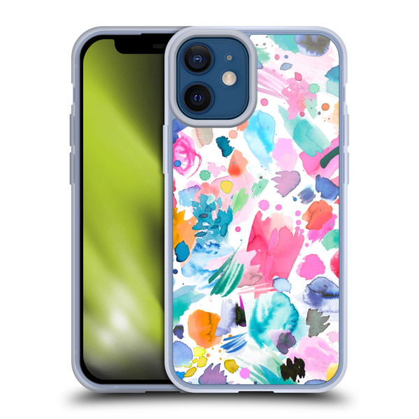 Ninola Colourful Prints Pink Scribbles Soft Gel Case for Apple iPhone 12 Mini