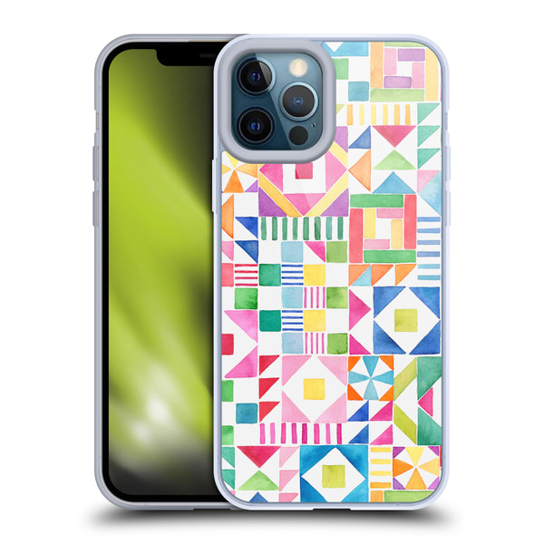 Ninola Colourful Prints Geometric Patchwork Soft Gel Case for Apple iPhone 12 Pro Max