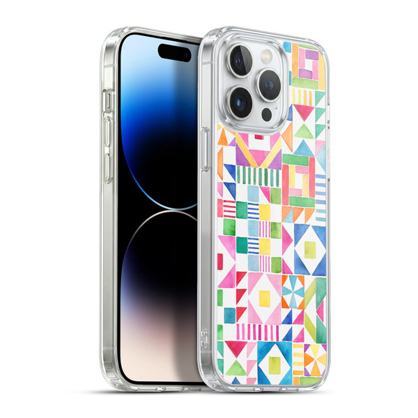 Ninola Colourful Prints Geometric Patchwork Soft Gel Case for Apple iPhone 13 Pro Max & MagSafe