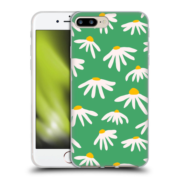 Ninola Colourful Prints Green Daisies Soft Gel Case for Apple iPhone 7 Plus / iPhone 8 Plus