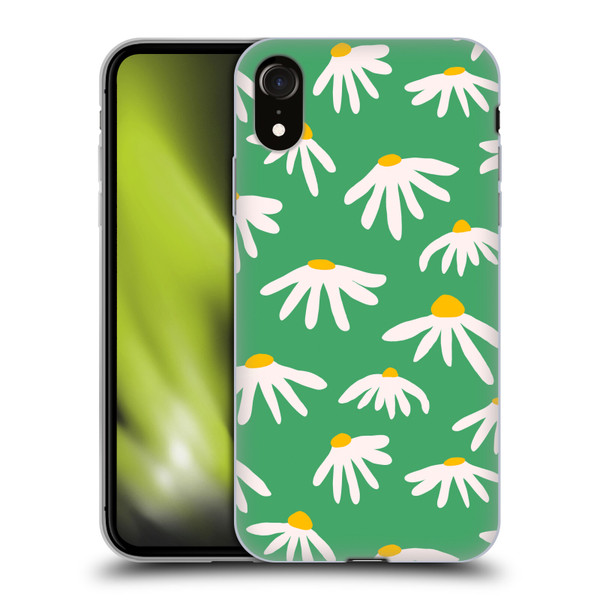 Ninola Colourful Prints Green Daisies Soft Gel Case for Apple iPhone XR