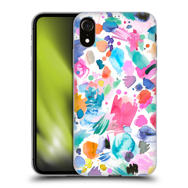 Ninola Colourful Prints Pink Scribbles Soft Gel Case for Apple iPhone XR