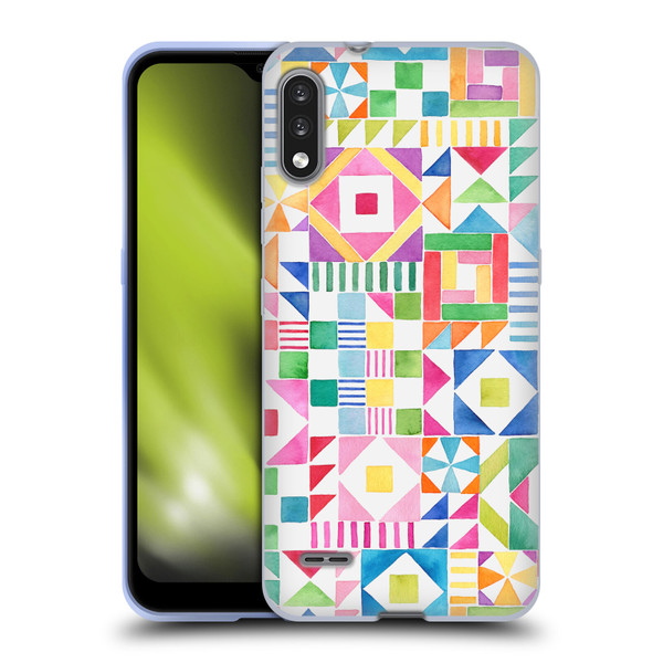 Ninola Colourful Prints Geometric Patchwork Soft Gel Case for LG K22