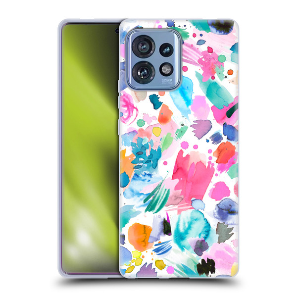 Ninola Colourful Prints Pink Scribbles Soft Gel Case for Motorola Moto Edge 40 Pro