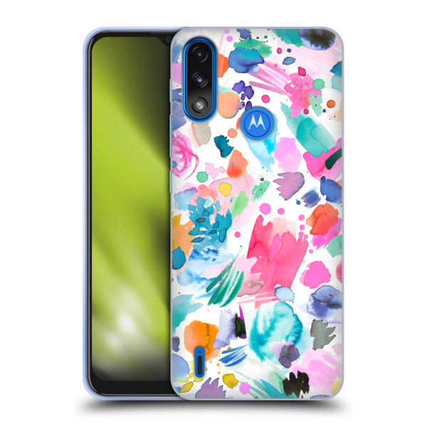 Ninola Colourful Prints Pink Scribbles Soft Gel Case for Motorola Moto E7 Power / Moto E7i Power