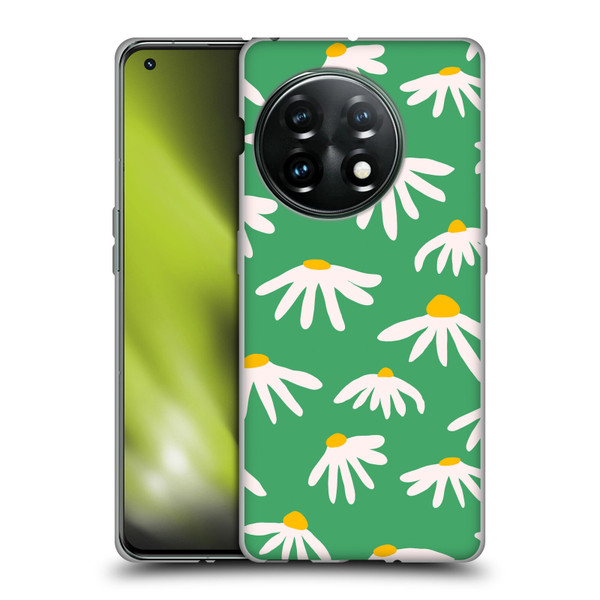 Ninola Colourful Prints Green Daisies Soft Gel Case for OnePlus 11 5G