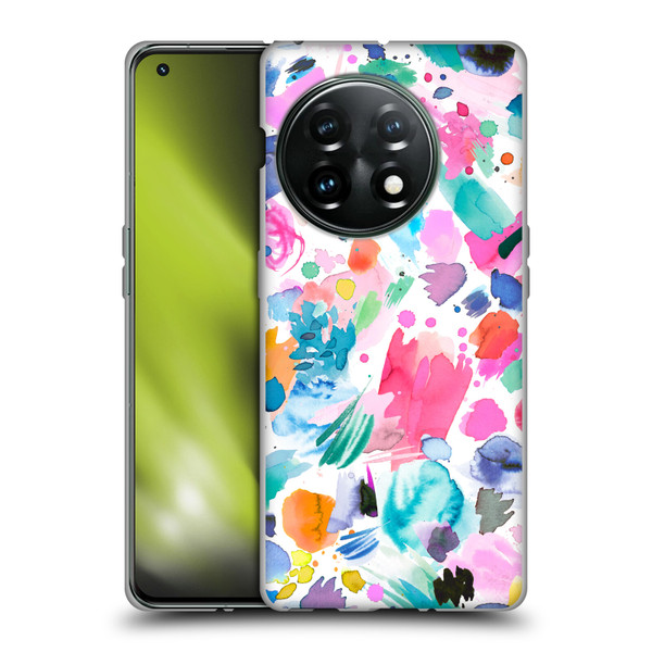 Ninola Colourful Prints Pink Scribbles Soft Gel Case for OnePlus 11 5G