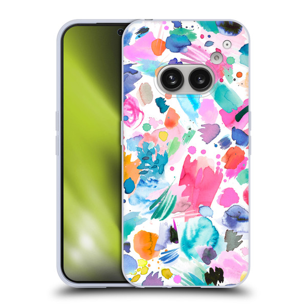 Ninola Colourful Prints Pink Scribbles Soft Gel Case for Nothing Phone (2a)