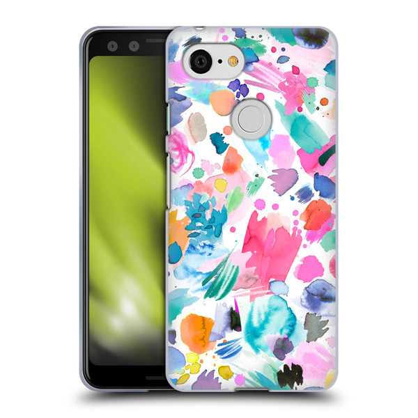 Ninola Colourful Prints Pink Scribbles Soft Gel Case for Google Pixel 3