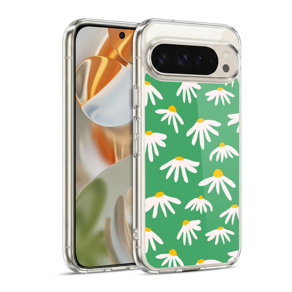 Ninola Colourful Prints Green Daisies Soft Gel Case for Google Pixel 9 / Pixel 9 Pro