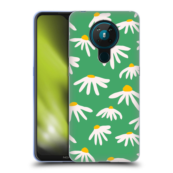 Ninola Colourful Prints Green Daisies Soft Gel Case for Nokia 5.3