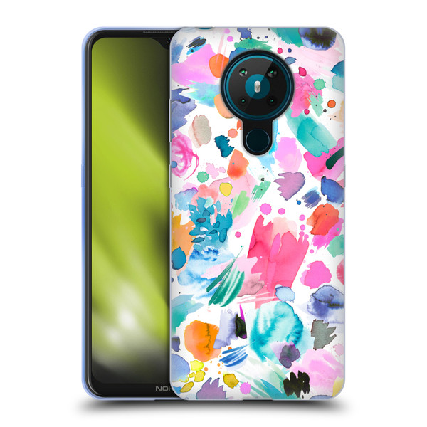 Ninola Colourful Prints Pink Scribbles Soft Gel Case for Nokia 5.3