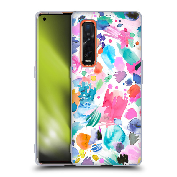 Ninola Colourful Prints Pink Scribbles Soft Gel Case for OPPO Find X2 Pro 5G