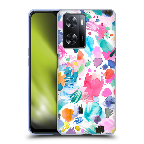 Ninola Colourful Prints Pink Scribbles Soft Gel Case for OPPO A57s