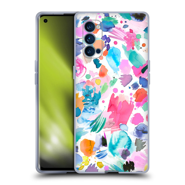 Ninola Colourful Prints Pink Scribbles Soft Gel Case for OPPO Reno 4 Pro 5G