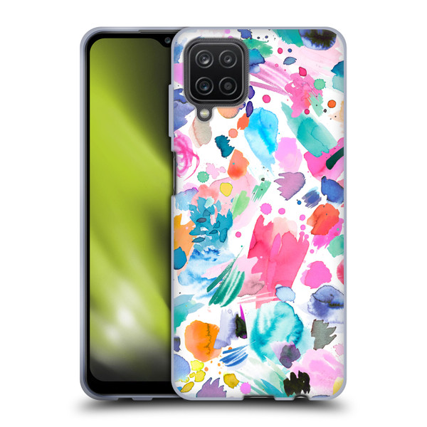 Ninola Colourful Prints Pink Scribbles Soft Gel Case for Samsung Galaxy A12 (2020)
