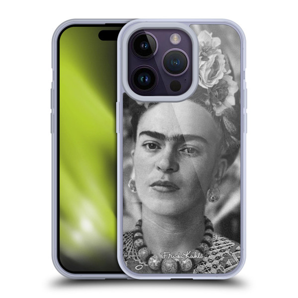 Frida Kahlo Portraits And Quotes Floral Headdress Soft Gel Case for Apple iPhone 14 Pro