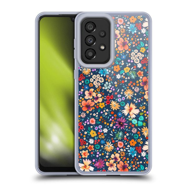 Ninola Colourful Prints Blue Floral Soft Gel Case for Samsung Galaxy A33 5G (2022)