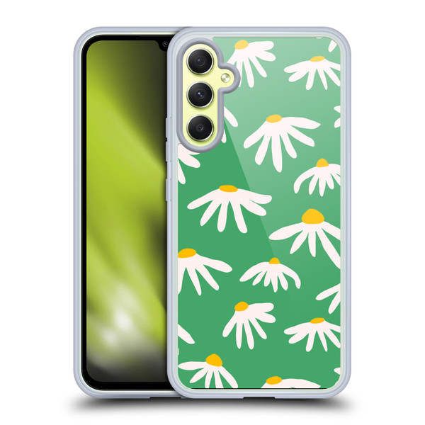 Ninola Colourful Prints Green Daisies Soft Gel Case for Samsung Galaxy A34 5G