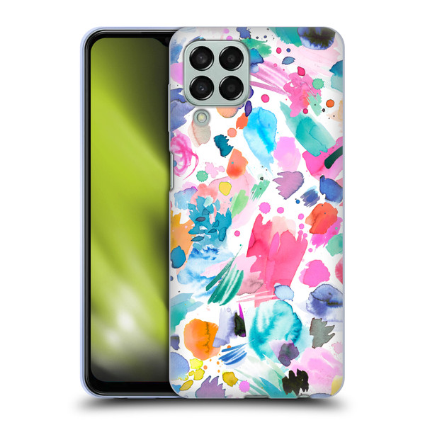 Ninola Colourful Prints Pink Scribbles Soft Gel Case for Samsung Galaxy M33 (2022)