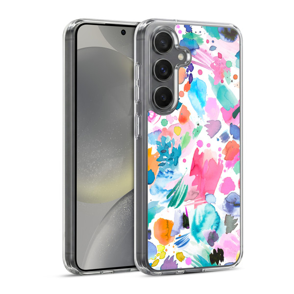 Ninola Colourful Prints Pink Scribbles Soft Gel Case for Samsung Galaxy S24 5G & MagSafe
