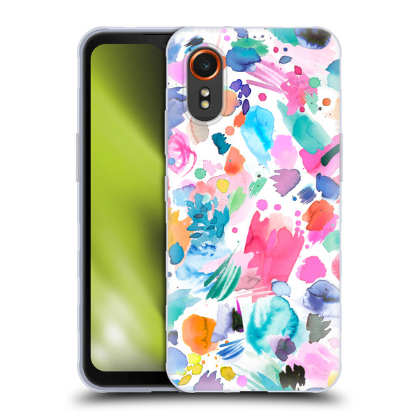 Ninola Colourful Prints Pink Scribbles Soft Gel Case for Samsung Galaxy Xcover7 5G