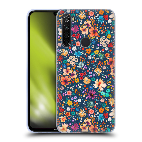 Ninola Colourful Prints Blue Floral Soft Gel Case for Xiaomi Redmi Note 8T