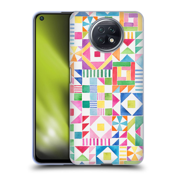 Ninola Colourful Prints Geometric Patchwork Soft Gel Case for Xiaomi Redmi Note 9T 5G