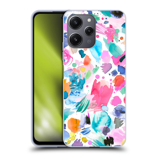 Ninola Colourful Prints Pink Scribbles Soft Gel Case for Xiaomi Redmi 12