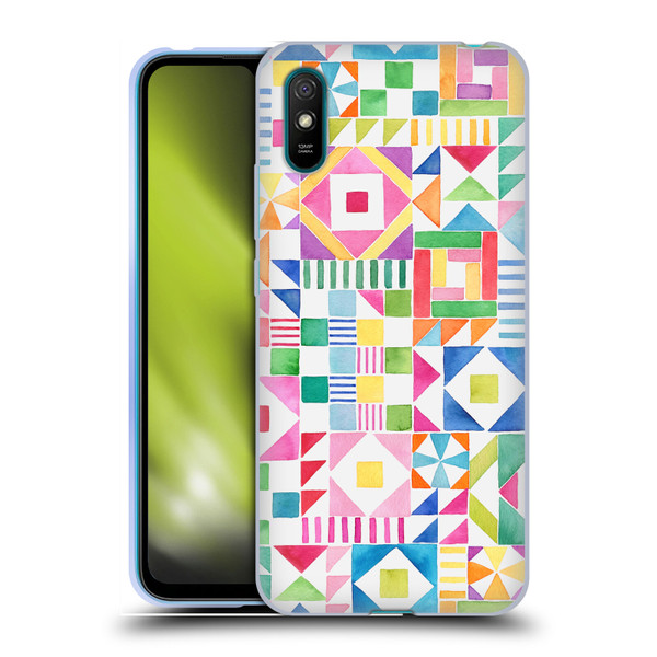 Ninola Colourful Prints Geometric Patchwork Soft Gel Case for Xiaomi Redmi 9A / Redmi 9AT
