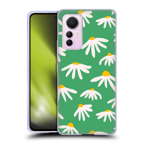 Ninola Colourful Prints Green Daisies Soft Gel Case for Xiaomi 12 Lite
