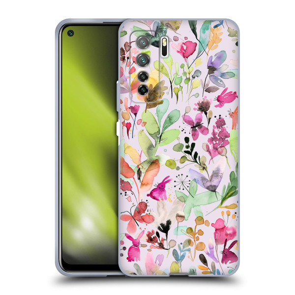 Ninola Flower Patterns Meadow Soft Gel Case for Huawei Nova 7 SE/P40 Lite 5G