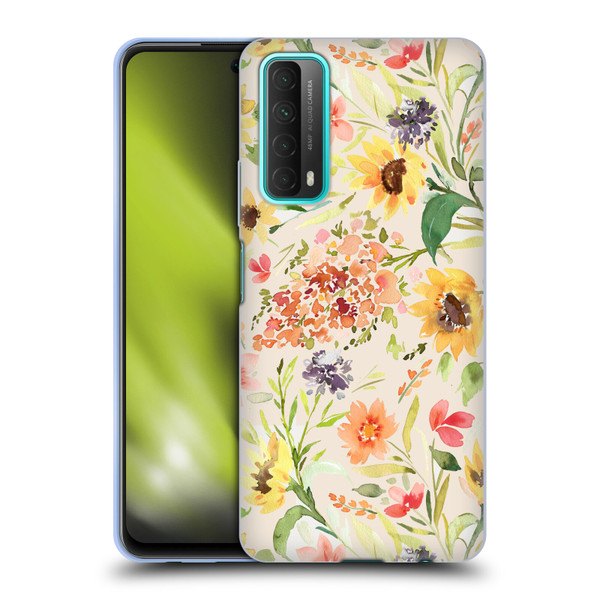 Ninola Flower Patterns Sunflower Plants Autumn Soft Gel Case for Huawei P Smart (2021)