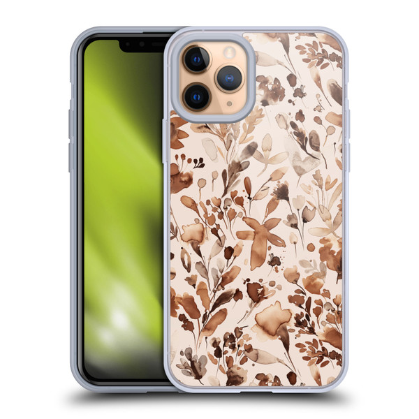 Ninola Flower Patterns Rustic Floral Terracotta Soft Gel Case for Apple iPhone 11 Pro