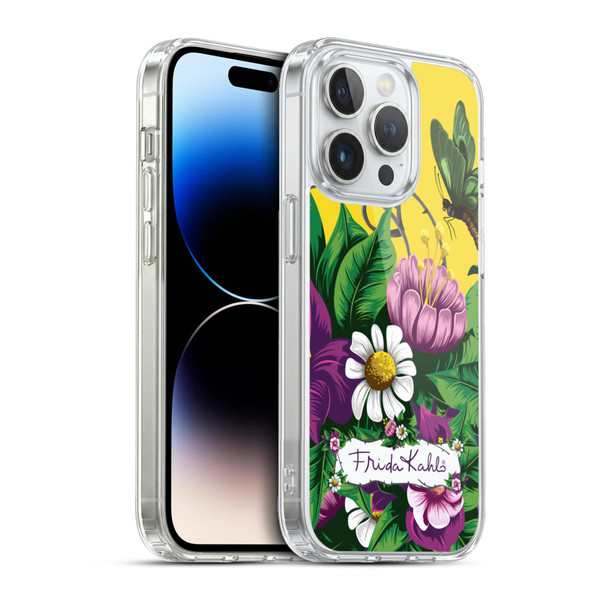Frida Kahlo Purple Florals Butterfly Soft Gel Case for Apple iPhone 13 Pro & MagSafe