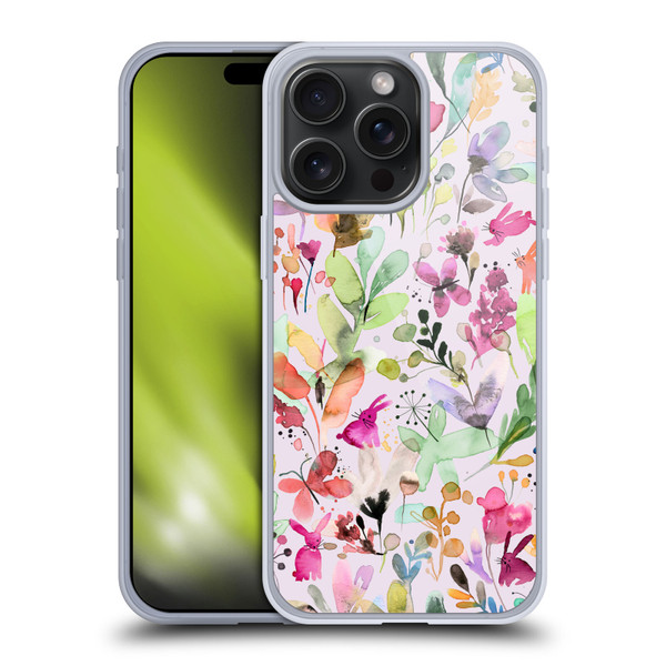 Ninola Flower Patterns Meadow Soft Gel Case for Apple iPhone 15 Pro Max