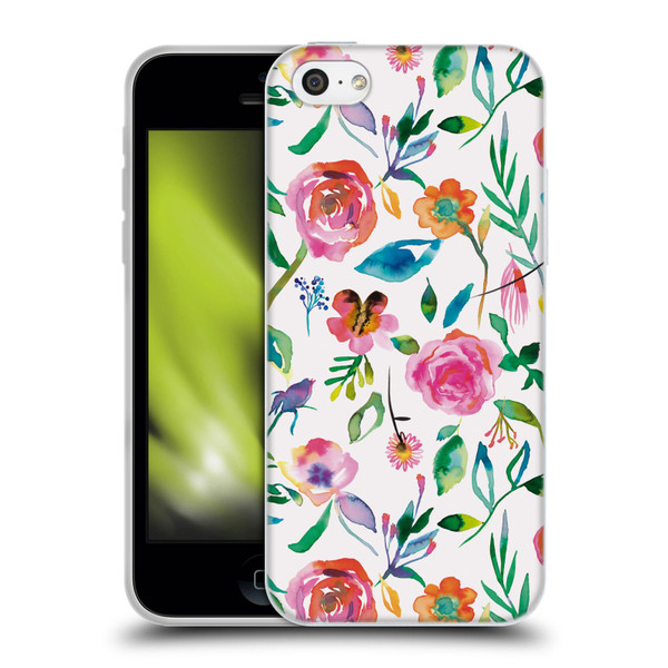 Ninola Flower Patterns Floral Green Soft Gel Case for Apple iPhone 5c