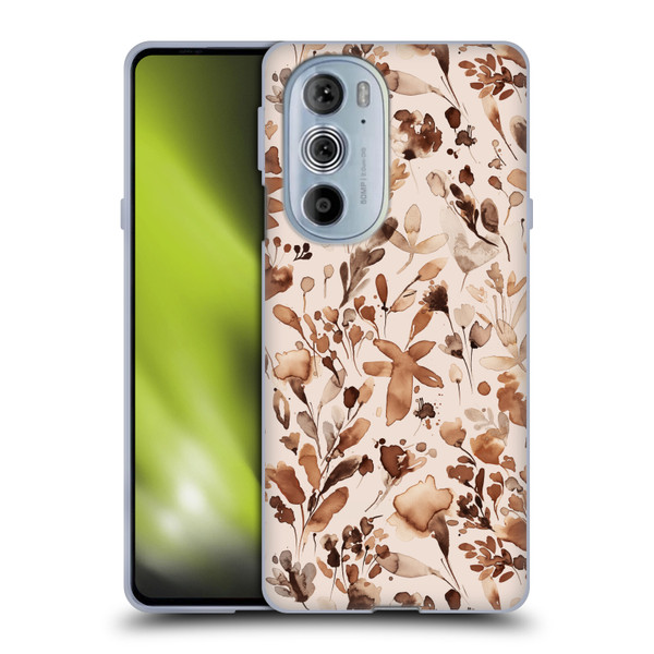 Ninola Flower Patterns Rustic Floral Terracotta Soft Gel Case for Motorola Edge X30