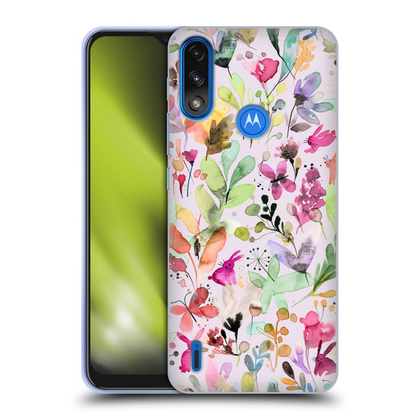 Ninola Flower Patterns Meadow Soft Gel Case for Motorola Moto E7 Power / Moto E7i Power
