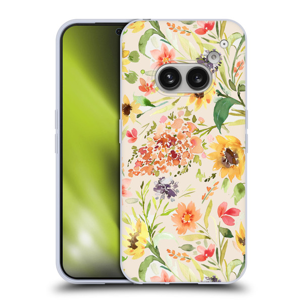Ninola Flower Patterns Sunflower Plants Autumn Soft Gel Case for Nothing Phone (2a)
